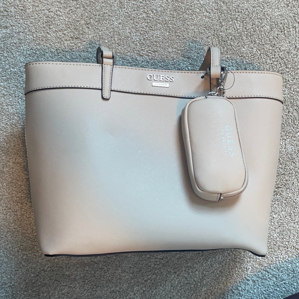 Brand new Guess Cream/ Tan colored bag